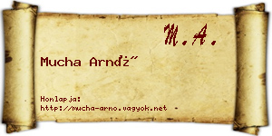 Mucha Arnó névjegykártya